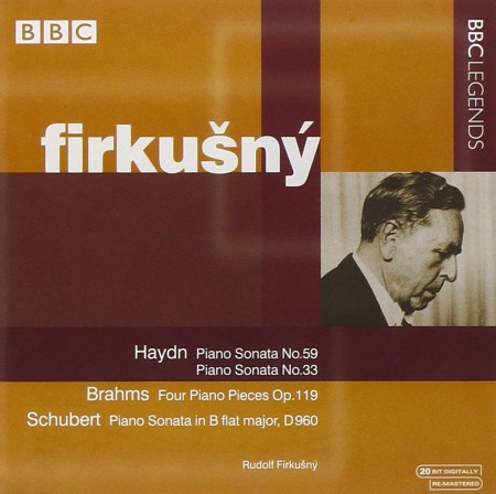 Rudolf Firkušný: Haydn, Brahms, Schubert:  Piano Sonata No. 59 , Piano Sonata No. 33 , Four Piano Pieces, Op. 119 , Piano Sonata, D. 960 - CD