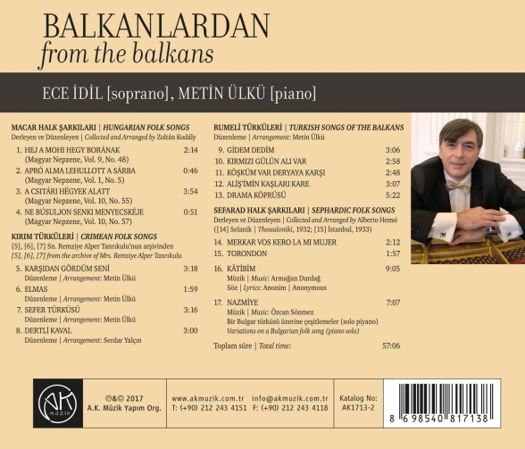 Ece İdil, Metin Ülkü: Balkanlardan - CD Foto #2