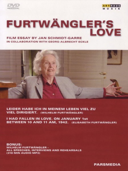 Jan Schmidt-Garr: Furtwangler's Love - Film Essay By Jan Schmidt-Garr - DVD