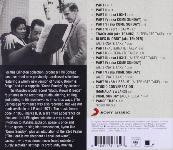 Duke Ellington, Mahalia Jackson: Black, Brown & Beige - CD Foto #2