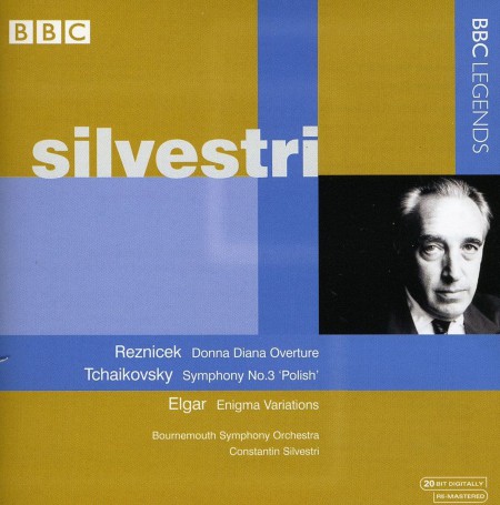 Constantin Silvestri, Bournemouth Symphony Orchestra: Reznicek, Tchaikovsky, Elgar: Donna Diana Overture, Symphony No.3 'Polish', Enigma Variations - CD