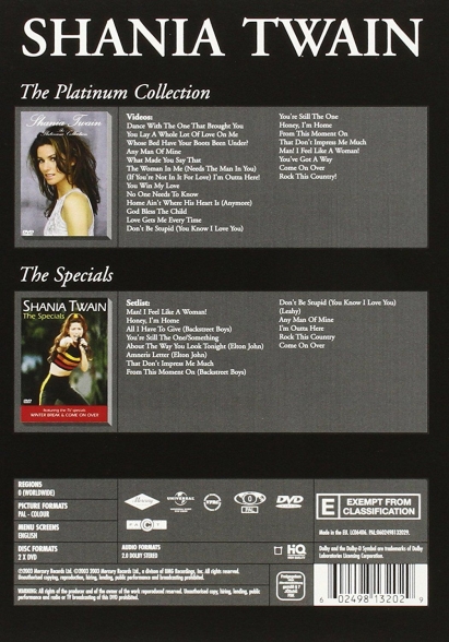 Shania Twain: The Platinum Collection / The Specials - DVD Foto #2