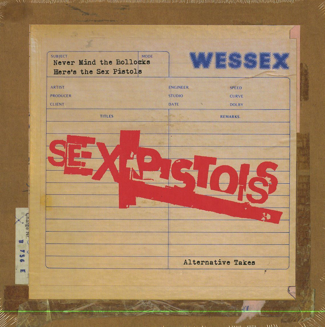 Sex Pistols Never Mind The Bollocks Single Plak Opus3a 