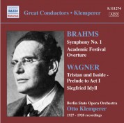 Brahms: Symphony No. 1 / Wagner: Siegfried Idyll (Klemperer) (1927-28) - CD