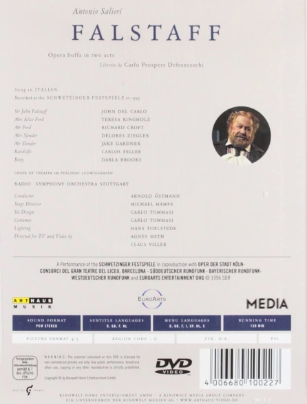 John del Carlo, Teresa Ringholz, Richard Croft, Radio-Sinfonieorchester Stuttgart, Arnold Östmann, Michael Hampe, Carlo Tommasi: Salieri: Falstaff - DVD Foto #2