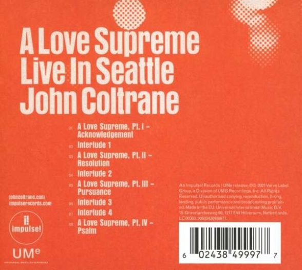 John Coltrane: A Love Supreme: Live In Seattle - CD Foto #2