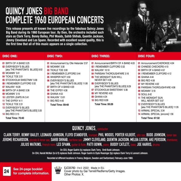 Quincy Jones, Quincy Jones & And His Orchestra: Complete 1960 European Concerts - CD Foto #2