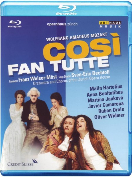 Malin Hartelius, Anna Bonitatibus, Martina Jankova, Javier Camarena, Ruben Drole, Oliver Widmer, Orchester der Oper Zürich, Franz Welser-Möst: Mozart: Cosi Fan Tutte - BluRay