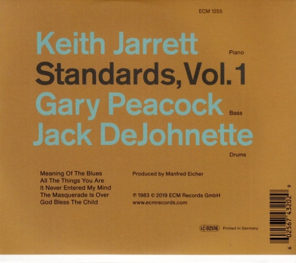 Keith Jarrett, Gary Peacock, Jack DeJohnette: Standards Vol. 1 - CD Foto #2
