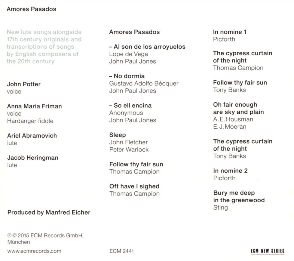 John Potter: Amores Pasados - CD Foto #2