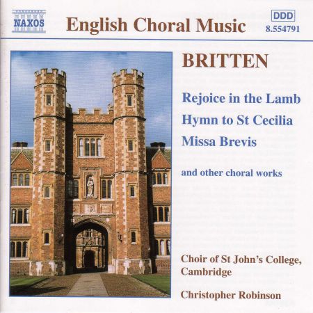 Britten: Rejoice in the Lamb / Hymn To St. Cecilia / Missa Brevis, Op. 63 - CD