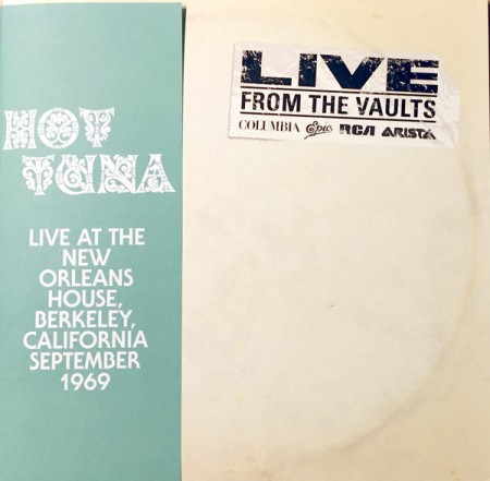 Hot Tuna: Live At The New Orleans House, Berkeley, California, September 1969 - Plak