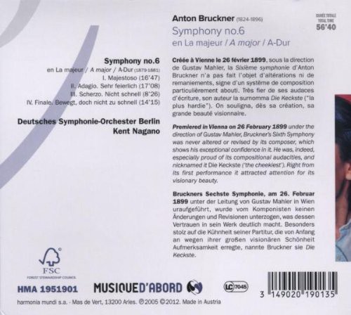 Deutsches Symphonie-Orchester Berlin: Bruckner: Symphony No.6 - CD Foto #2
