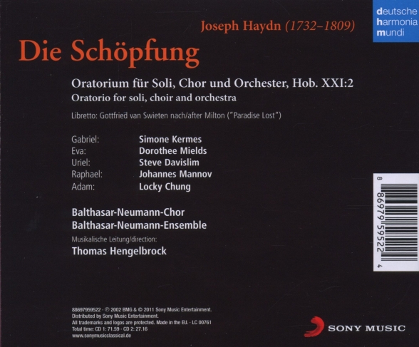 Simone Kermes, Dorothee Mields, Steve Davislim, Balthasar Neuman Ensemble and Chor, Thomas Hengelbrock: Haydn: Die Schöpfung - CD Foto #2