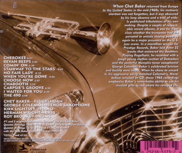 Chet Baker: Stairway to Stars: The Prestige Sessions - CD Foto #2