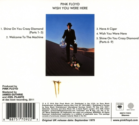 Pink Floyd: Wish You Were Here - CD | Opus3a