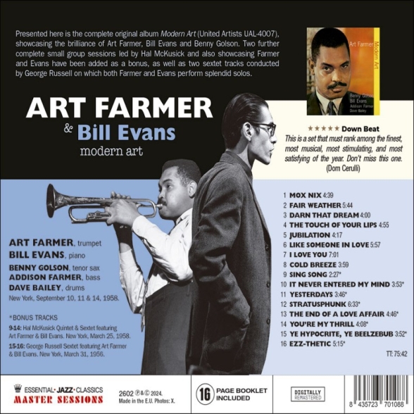 Art Farmer, Bill Evans: Modern Art + 8 Bonus Tracks - CD Foto #2