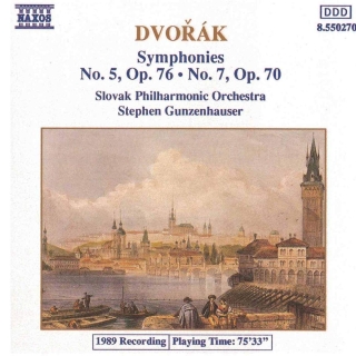 Antonin Dvořák, Slovak Philharmonic Orchestra, Stephen Gunzenhauser: Dvorak: Symphonies No.5, Op. 76 • No. 7, Op. 70 - CD