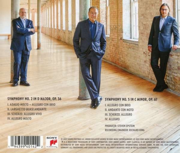 Yo-Yo Ma, Leonidas Kavakos, Emanuel Ax: Beethoven for Three: Symphonies Nos. 2 and 5 - CD Foto #2