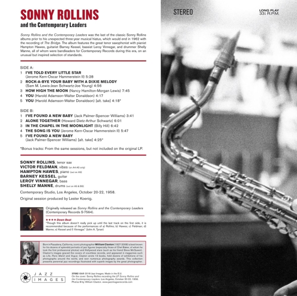Sonny Rollins: And The Contemporary Leaders - Plak Foto #2