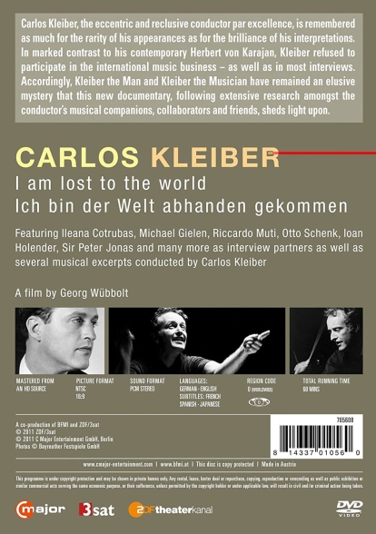 Carlos Kleiber: I Am Lost To The World (A Film By Georg Wübbolt) - DVD Foto #2