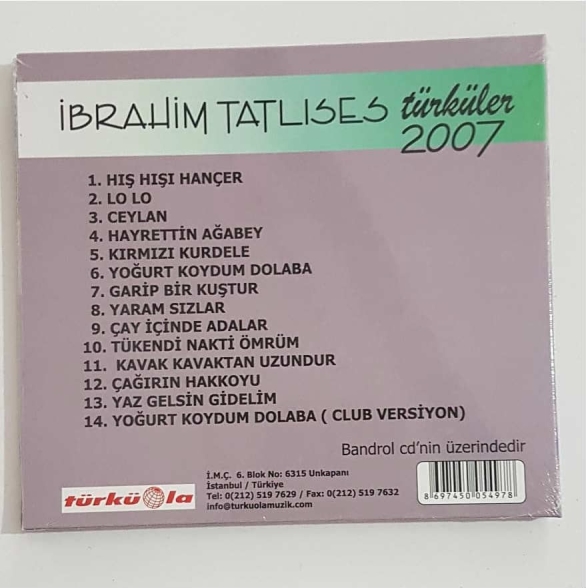 İbrahim Tatlıses: Türküler 2007 - CD Foto #2