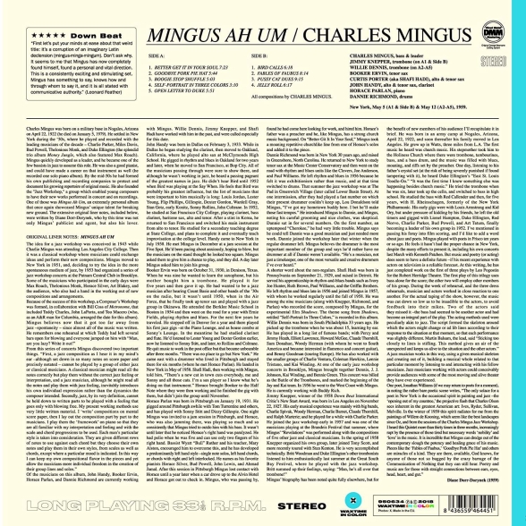 Charles Mingus: Mingus Ah Um - Limited Edition in Solid Blue Colored Vinyl. - Plak Foto #2