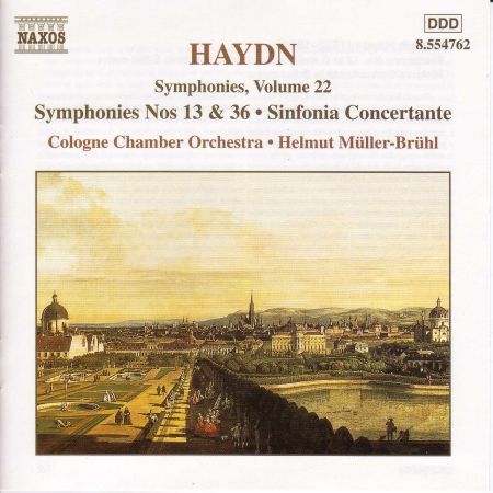 Cologne Chamber Orchestra: Haydn: Symphonies, Vol. 22 (Nos. 13, 36 / Sinfonia Concertante) - CD