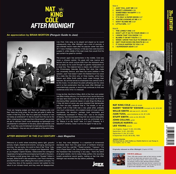 Nat King Cole: After Midnight (Limited Edition - Blue Vinyl) - Plak Foto #2