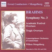 Brahms: Symphonies Nos. 1 and 3 (Mengelberg) (1930-1941) - CD