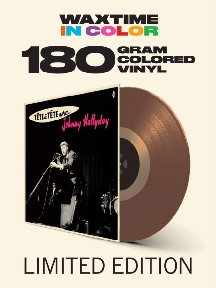 Johnny Hallyday: Tête A Tête + 4 Bonus Tracks in Solid Brown Vinyl. - Plak Foto #2