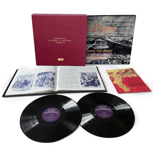 Luciano Pavarotti, Herbert von Karajan, Berliner Philharmoniker: Puccini: La Boheme (Limited Deluxe Edition) - Plak Foto #2