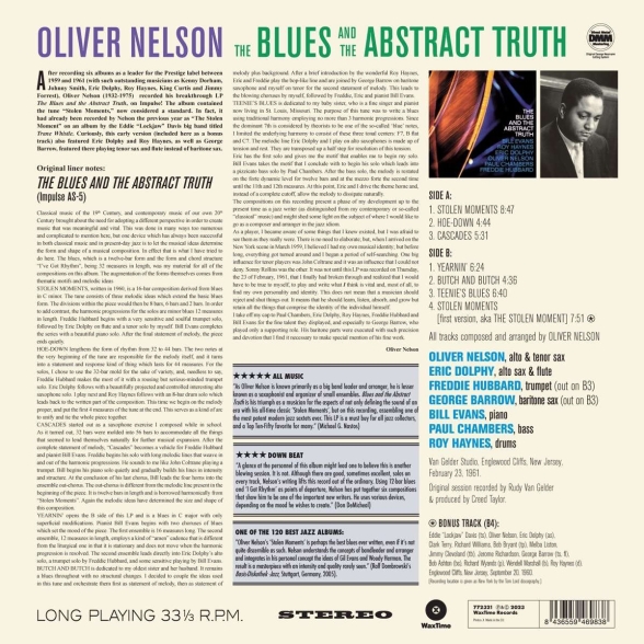 Oliver Nelson Sextet: The Blues And The Abstract Truth (Limited Edition) - Plak Foto #2