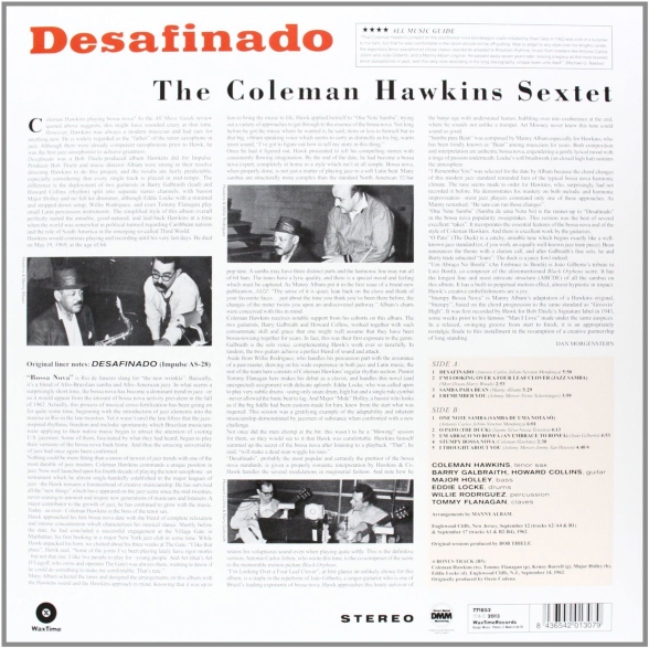 Coleman Hawkins: Desafinado - Plak Foto #2