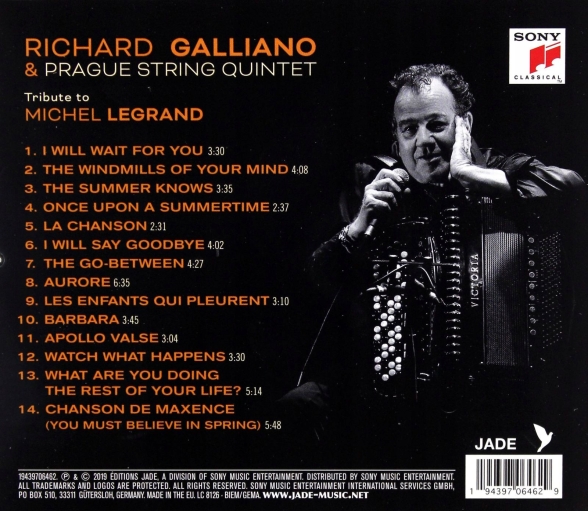 Richard Galliano, Prague String Quintet: Tribute To Michel Legrand - CD Foto #2