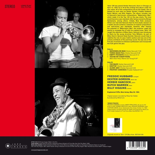 Herbie Hancock: Takin' Off (Images By Iconic Photographer Francis Wolff) - Plak Foto #2