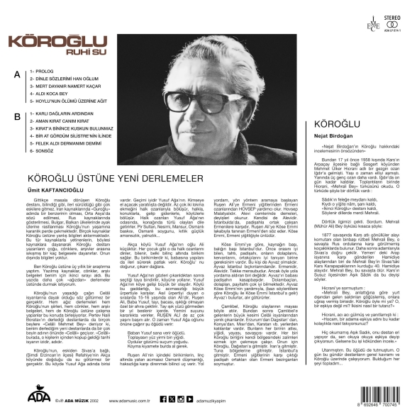 Ruhi Su: Köroğlu - Plak Foto #2