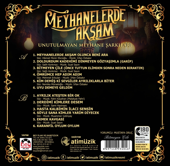 Çeşitli Sanatçılar: Meyhanelerde Akşam - Plak Foto #2