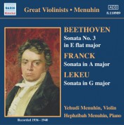 Beethoven / Franck / Lekeu: Violin Sonatas (Menuhin) (1936-1940) - CD