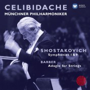 Sergiu Celibidache, Münchner Philharmoniker: Shostakovich: Symphonies 1 & 9, Barber: Adagio for Strings - CD