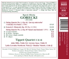 Tippett Quartet: Gorecki: String Quartets - CD Foto #2