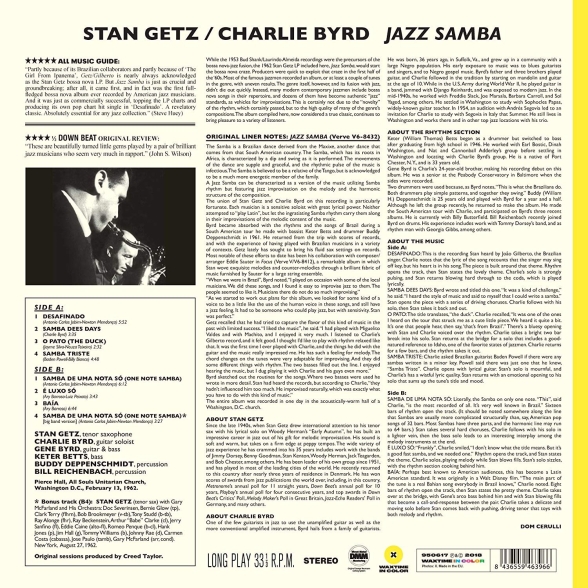 Stan Getz, Charlie Byrd: Jazz Samba (Yellow Vinyl) - Plak Foto #2