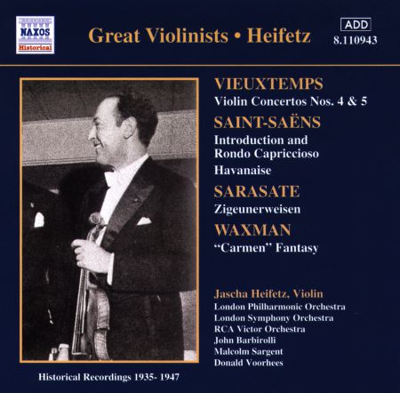 Vieuxtemps: Violin Concertos Nos. 4 and 5 (Heifetz) (1935-1947) - CD