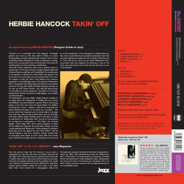 Herbie Hancock: Takin' Off (Colored Vinyl Edition) - Plak Foto #2