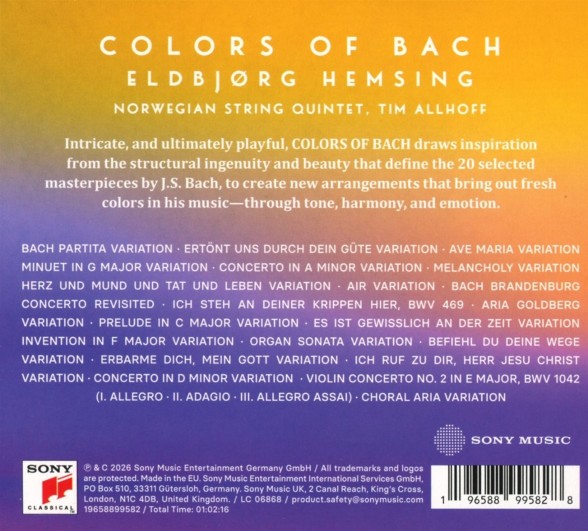 Eldbjörg Hemsing: Colors of Bach - CD Foto #2