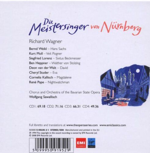 Bernd Weikl, Ben Heppner, Siegfried Lorenz, Cheryl Studer, Kurt Moll, Cornelia Kallisch, Bayerisches Staatsorchester, Wolfgang Sawallisch: Wagner: Die Meistersinger von Nürnberg - CD Foto #2