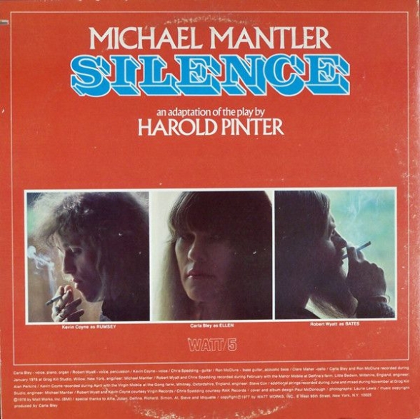 Michael Mantler: Silence - Plak Foto #2