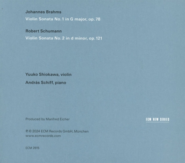 Yuuko Shiokawa, András Schiff: Brahms & Schumann - CD Foto #2