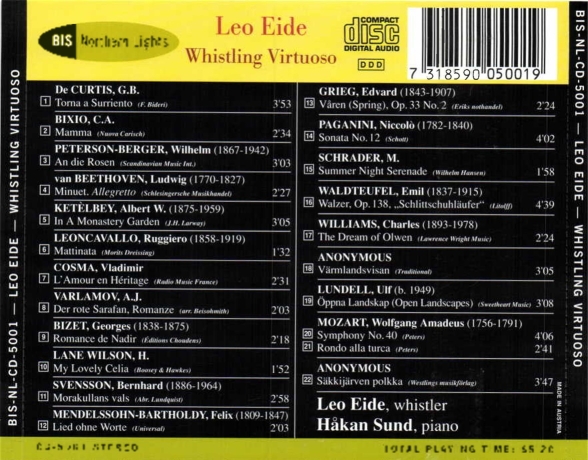 Leo Eide, Håkan Sund: Eide - Whistling, the human flute - CD Foto #2