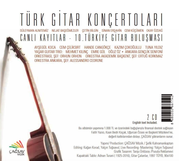Çeşitli Sanatçılar: Türk Gitar Konçertoları - CD Foto #2